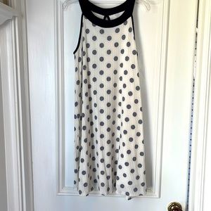 Ribbed Cotton Polka Dot Dress
